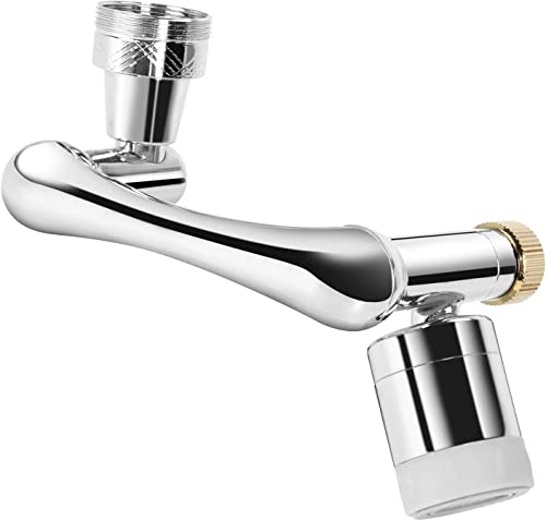 UCRAVO Faucet Extender, 1080° Large-Angle Rotating Faucet Extender Aerator, Universal Splash Filter