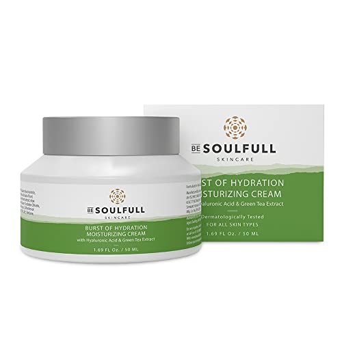 BE SOULFULL Moisturizing Cream- Hydrating Moisturizer with Hyaluronic Acid and Green Tea Extracts