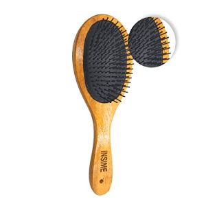 INSIME Wooden hair brush for Women & Men – Wooden Paddle hair brush for men women Curly hair –