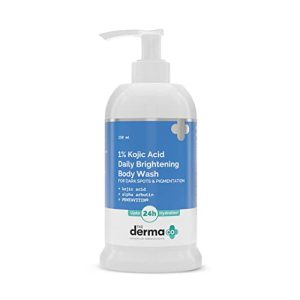 The Derma Co 1% Kojic Acid Daily Brightening Body Wash with Alpha Arbutin For Dark Spots &