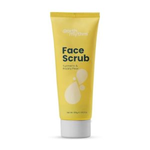 Earth Rhythm Face Scrub with Turmeric & Prickly Pear | Detoxify, Removes Grime, Unclogs Pores,