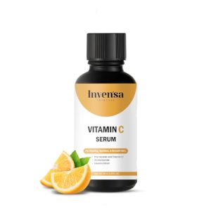 Invensa Vitamin C Face Serum For Glowing Skin, 2% Niacinamide, Facial Brightening, Pigmentation, Sun