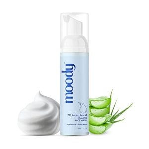 Moody 7D Hydro Burst Foaming Face Wash with Hyaluronic Acid & Coconut | Deep Pore Cleansing | Face