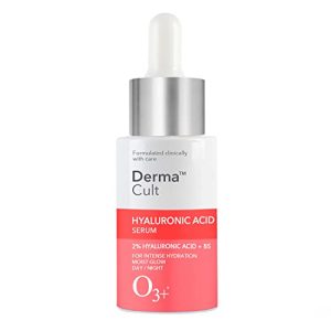 O3+ Derma Cult 2% Hyaluronic Acid Serum for Intense Hydration, Finelines & Glow with B5 30ml