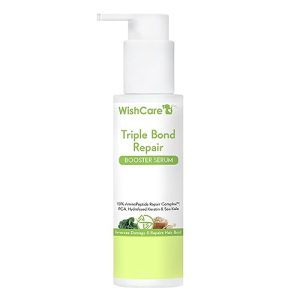WishCare Triple Bond Repair Booster Hair Serum - 10% AminoPeptide Complex - Repairs Damaged & Frizzy