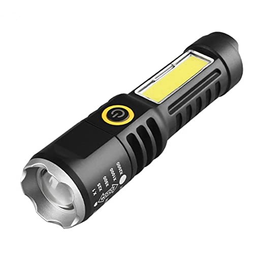 Care 4 USB Rechargeable Mini Pocket Torch Light for Emergency (GLD_SIL_Ring)