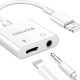 Sounce 2 in 1 Lightning to 3.5 mm Headphone Jack Adapter with Charging Port Connector, iOS to Audio