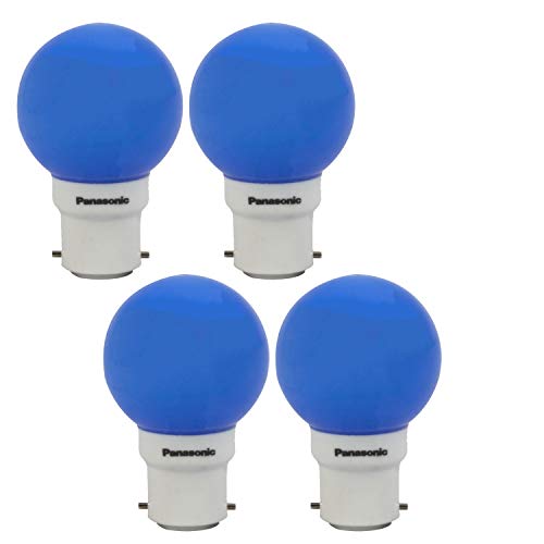 Panasonic 0.5 Watt Night Light Spherical LED Bulb Base B22 (Blue, Pack of 4)