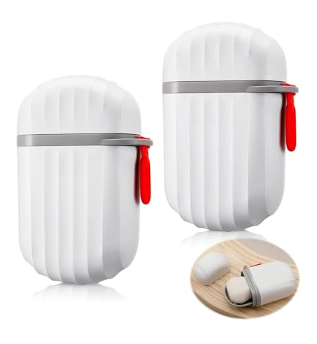 BAREPEPE Plastic Soap Box for Travel Bathroom Soap Case - White (Pack of 2)
