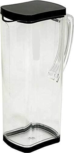 FLYUP Plastic Unbreakable Jug and Dining Table Transparent Water Juice Jug with Black Lid