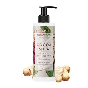 THE LOVE CO. Coco Shea Butter Sunscreen Body Lotion For Dry Skin | 24 Hours Intense Deep Hydration |