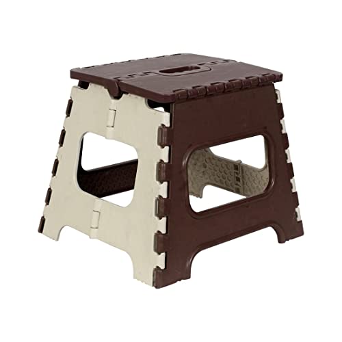 SANWALSA 12 Inch Super Strong Folding Step Stool to Support Adults and Safe Enough for Kids. Opens