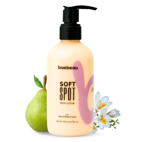 Baebeau Soft Spot Body Lotion for Skin Lightening, Brightening With Pear & White Freesia for Deep