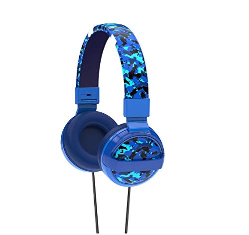 Gabba Goods Premium Safe Sound Printed & Foldable Over The Ear Comfort Padded Stereo Headphones with