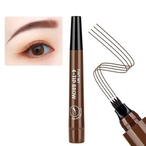Waterproof 4 Points Microblading Eyebrow Pen with a Micro-Fork Tip Applicator Creates Flawless