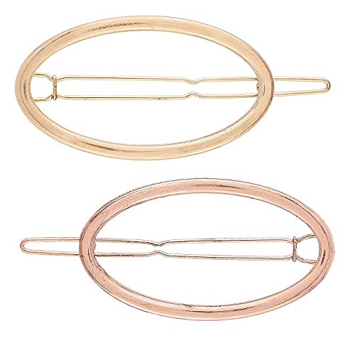 AB Beauty House Gold & Copper Plated Metal Gold Hair Clips Hair Pins for Women & Girls (2 Piece)