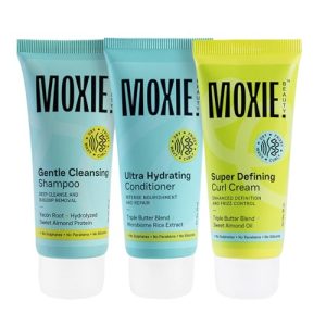 MOXIE BEAUTY (Curly Essentials Travel Trio) - Gentle Cleansing Shampoo -50 ml, Ultra Hydrating