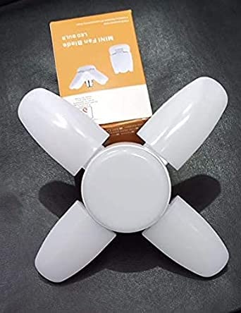 CHARKEE® LED Bulb Lamp B22 Foldable Light, 25W 4-Leaf Fan Blade Bright LED Bulb with Angle