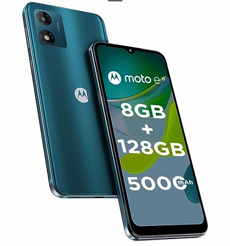 Motorola E13 4G (Aurora Green, 8GB RAM, 128GB Storage) | Upto 1TB MicroSD Expandable | 6.5 Inch IPS