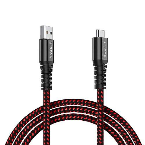 BESTOR USB Type C Cable 1.5 m USB C Cable 20W Fast Charging, USB-A to USB-C Cable Nylon Braided