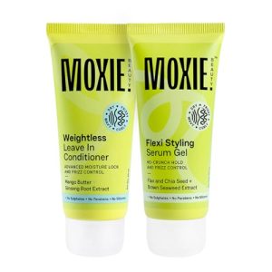 MOXIE BEAUTY (Wavy Vibe Setter Travel Duo) -Flexi Stying Serum Gel - 50 ml & Weightless Leave In