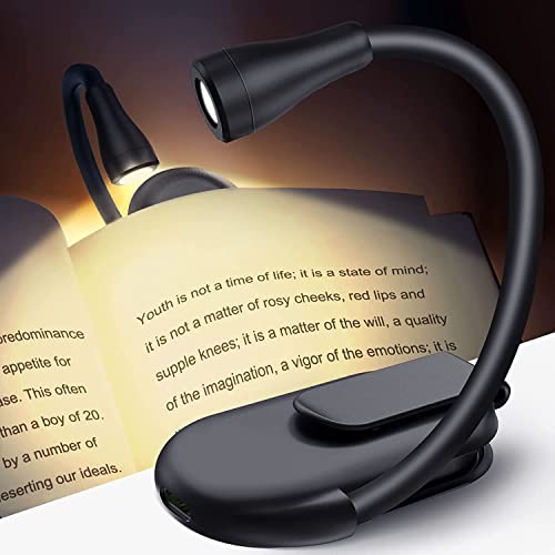 Parssufy Abs Book Light For Reading In Bed, Led Neck Reading Light Usb Rechargeable,Booklight 3