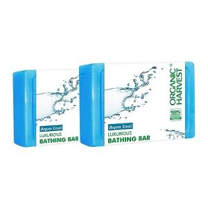 Organic Harvest Luxurious Bathing Bar: Aqua Cool | Aqua Cool Soap for Rejuvenated Skin | For a Clean