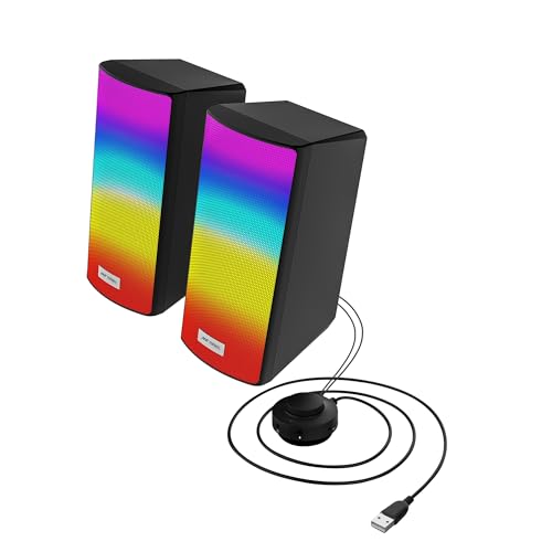 Ant Esports GS510 Multimedia 2.0 Channel USB Powered Bluetooth RGB Gaming Speakers with Control pod