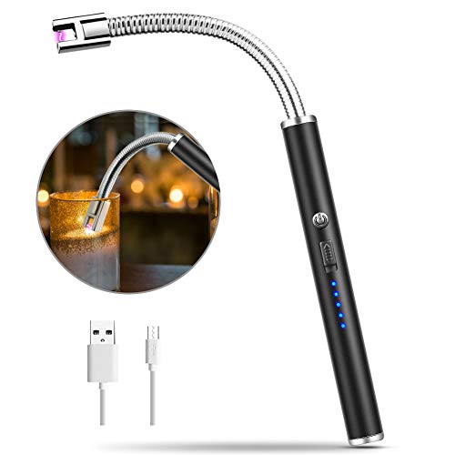 F Falkiya Candle Lighter Rechargeable, Electric Arc Lighter Ignition Lighter with USB Cable,