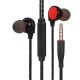 LIRAMARK in Ear Wired Earphones Headphones with Mic (Red)
