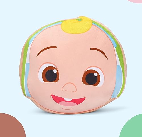 Cocomelon JJ Face Cushion with Headphones - Huggable Pillow for Young Ones