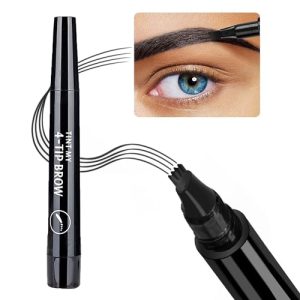 Eyebrow Liquid Makeup Pen with 4 Micro-Fork Tip Brow, Flawless Natural-Looking Brow| Waterproof,