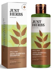 Just Herbs 8 in 1 Root Nourishing Amla Neem Hair Fall Control Shampoo For Men & Women - Suitable For