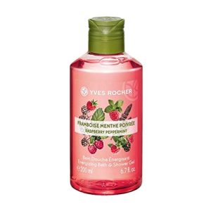 Yves Rocher Energizing Bath and Shower Gel, Raspberry Peppermint, 400ml