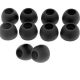 Ytm 10 Pcs (5 Pair) Black Earphone Silicon Earbuds Tips in The Ear Headphone Cushion (Size- M)