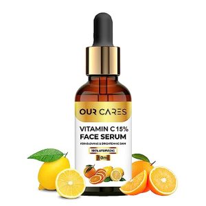 OURCARES Bright Complete 15% Vitamin C Face Serum Can Increase Glowing & Dull Skin Pigmentation and