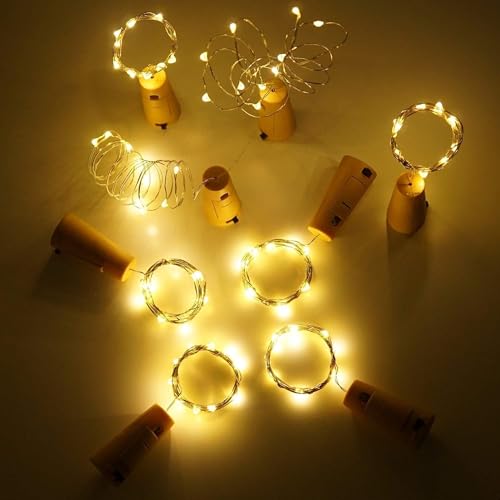 Murthirupi Bottle Lights with Cork,20 LED Battery Operated String Decoration Lights for Glass Jar