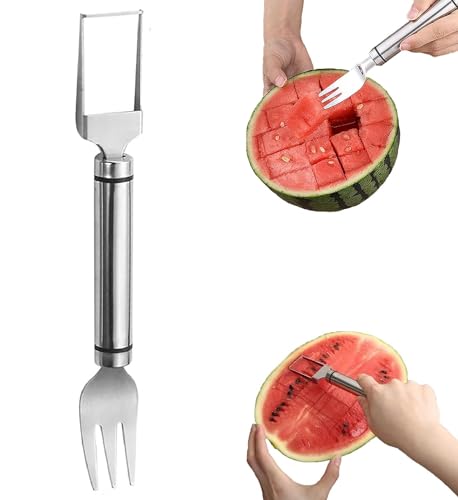 Prostuff.in® 2 in 1 Multi-Function Stainless Steel Portable Melon Fruit Divider Cutter Knife