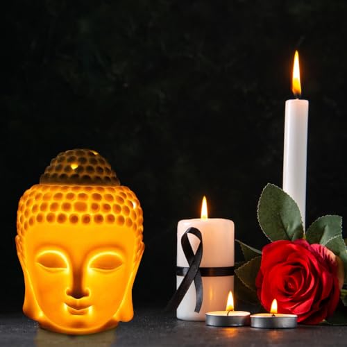 Premium Electric Buddha Diffuser White Ceramic Night Light Lamp with Dimmer Switch to Control