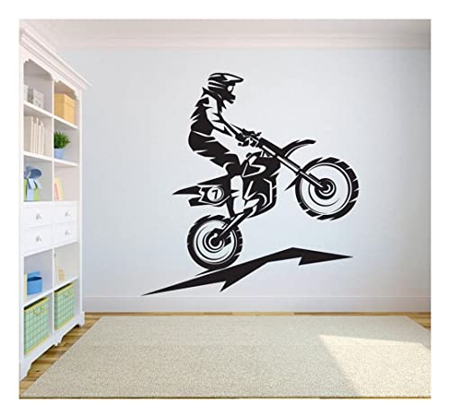 GADGETS WRAP Kids Boys Teenager Room Decor Wall Decal Motorcross Freestyle Dirt Bike Sticker Bedroom