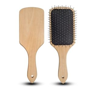 Kamz Beauty Pro Hair Brush-Paddle Detangler Brush with Metal Bristles for Women/Men/Kids Detangling