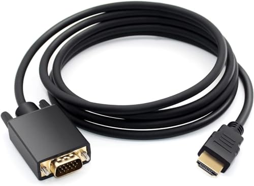 1Goal HDMI to VGA Cable 6FT, Unidirectional Video Adapter (Male to Male) Compatible for Raspberry