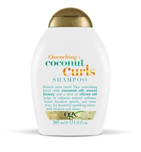 OGX Quenching + Coconut Curls Curl-Defining Shampoo, Hydrating & Nourishing Curly Hair Shampoo with