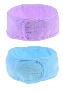 DEXO Beauty Parlour Accessories Cotton Facial Head Band for Women and Men (Set of 2 Pcs) Multicolor