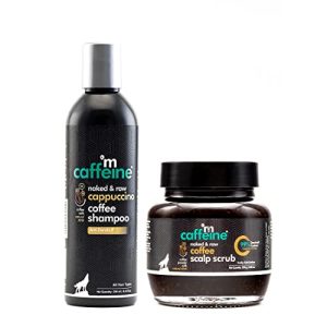 mCaffeine Ultimate Anti-Dandruff Kit with Coffee Scalp Scrub and Cappuccino Shampoo | Controls