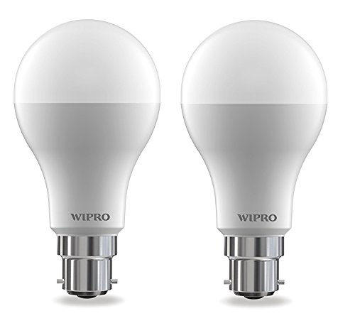 wipro Garnet 14W LED Bulb for Home & Office |Warm White (2700K) | B22 Base|220 degree Light coverage