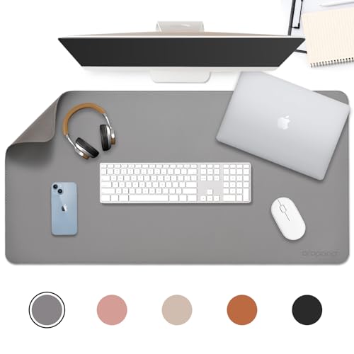 Aropana Anti-Slip Extended Mouse Pad, PU Vegan Leather Desk Mat, Computer Desk Table Protector Pad
