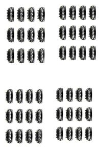 Rizi Imported 48Pcs Hair Extension Snap Clips Wig Grips Medium Remy Clip In 32mm Black for weft