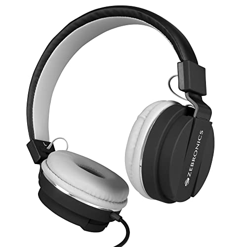 Zebronics Zeb-Storm Wired On Ear Headphone with 3.5mm Jack, Built-in Microphone for Calling, 1.5