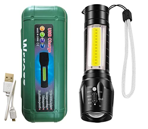 Led Flashlight Rechargeable USB Mini Torch Light, Ultra Brightest Small Flash Light Handheld Pocket